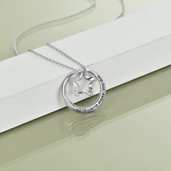 Sterling Silver Hamilton Musical Star Pendant Necklace-3