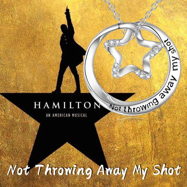 Sterling Silver Hamilton Musical Star Pendant Necklace-5