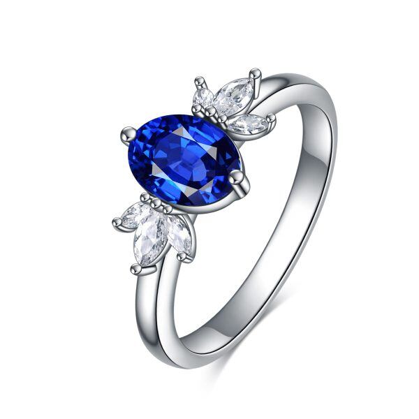 Sterling Silver Blue CZ September Birthstone Rings-0