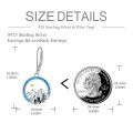 wholesale 925 Sterling Silver Mountain Landscape Dangle Earrings with Blue Opal and Gold Accents-0-1