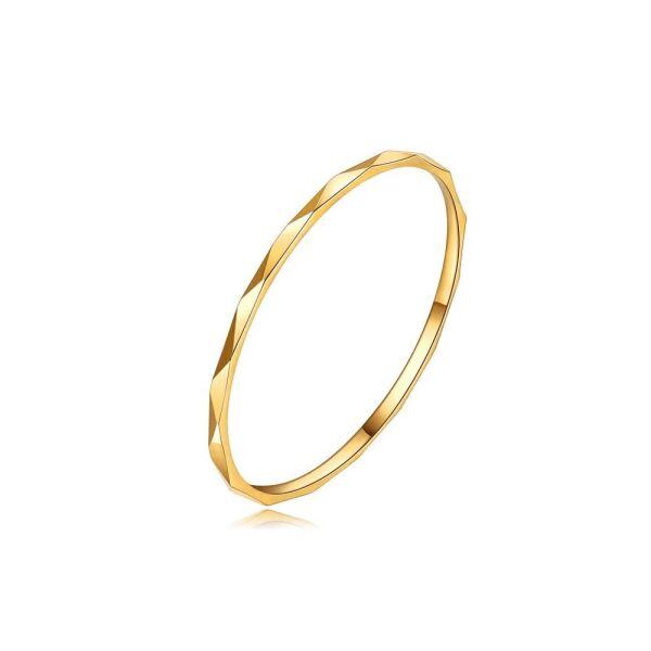 10K Solid Gold Plain Eternity Rings-0