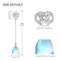 wholesale 925 Sterling Silver Teardrop Moonstone Knot Dangle Earrings for Women and Girls-0-1