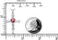 wholesale 925 Sterling Silver Heart-Shaped Red Stone Celtic Knot Cross Pendant Necklace for Women Girls Christmas s-0-1