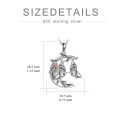 wholesale 925 Sterling Silver Moon & Bats Pendant Necklace - Halloween Gifts for Girls and Women-0-3