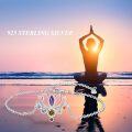 wholesale 925 Sterling Silver Lotus Flower Healing Crystal Chakra Bracelet for Women-0-3