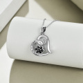 wholesale 925 Sterling Silver Paw Print Heart Pendant with Chain and Funnel Fillers - Always in my heart cremation jewelry urn necklace for ashes memorial keepsake gift-0-3