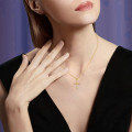wholesale 14K Gold Heart & Diamond Cross Pendant Necklace for Women Christian s-0-2