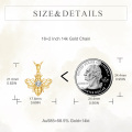 wholesale 14K Gold Queen Bee Crystal Pendant Necklace for Women-0-1