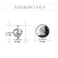 wholesale 925 Sterling Silver CZ Heart Moon Sally Halloween Gothic Pendant Necklace-0-1