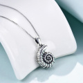 wholesale 925 Sterling Silver Spiral Shell Pendant Necklace for Ashes Cremation Keepsake Jewelry-0-3