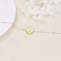wholesale 925 Sterling Silver Gold Plated Sunflower Charm Adjustable Chain Bracelet for Women-0-4