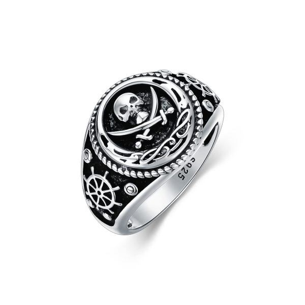 Sterling Silver Gothic Skull Unique Rings-0