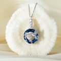 wholesale 925 Sterling Silver Blue Crystal Hummingbird Cremation Jewelry Keepsake Pendant with Funnel and Fill Tool-0-4