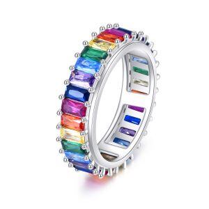 Sterling Silver Rainbow Anxiety Spinner Rings-0