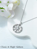 wholesale 925 Sterling Silver Compass Star Pendant Necklace for Women Girls  48cm Chain Length-0-4