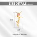 wholesale 14K Gold Faith Cross & Rose Flower Pendant Necklace for Women - 18 Chain-0-1