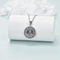 wholesale 925 Sterling Silver Norse Mythology Pendant with Mjolnir and Runes - Viking Amulet Necklace-0-4