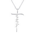 wholesale 925 Sterling Silver Faith Cross Pendant Necklace for Women-0-0