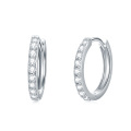 wholesale 925 Sterling Silver Lab-Grown Cubic Zirconia 0.46ct Huggie Hoop Earrings (Valentine's Day)-0-0
