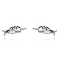 wholesale 925 Sterling Silver Opal Narwhal Studs for Sensitive Ears-0-0