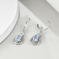 wholesale Sterling Silver Larimar Beach Earrings for Women Starfish Dolphin Turtle Jellyfish Mermaid Teardrop - Rhodium Plated-0-9