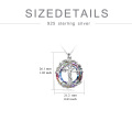 wholesale Sterling Silver Austrian Crystal Tree of Life Necklace Mother s Day Gift - Rose Gold Plated-0-12
