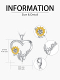 wholesale 925 Sterling Silver Sunflower Heart Love Knot Moon Star Pendant Necklace for Women Mom Sister Gifts-0-1