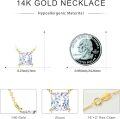 wholesale 14K Gold Square Cut Moissanite Pendant Chain Necklaces for Women-0-2