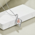 wholesale 925 Sterling Silver Infinity Heart Pendant Mother Daughter Gift Jewelry-0-4
