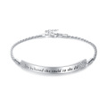 wholesale 925 Sterling Silver Crystal Heart Inspirational Adjustable Women's Graduation Bracelet-0-0