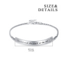 wholesale 925 Sterling Silver Crystal Heart Inspirational Adjustable Women's Graduation Bracelet-0-1