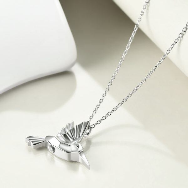 Sterling Silver Hummingbird Urn Necklace-3