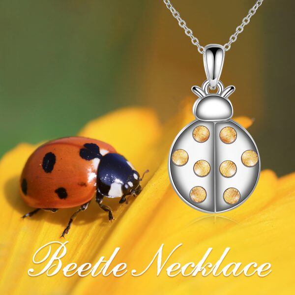 Sterling Silver Ladybug Locket & Urn Necklace-2