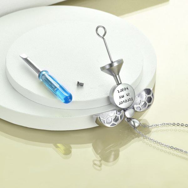 Sterling Silver Ladybug Locket & Urn Necklace-5