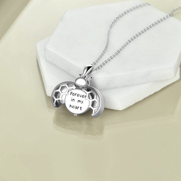 Sterling Silver Ladybug Locket & Urn Necklace-6