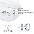 wholesale 925 Sterling Silver Moonstone Celtic Knot Triple Moon Goddess Huggie Hoop Earrings Pagan Wiccan Jewelry-0-3