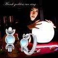 wholesale 925 Sterling Silver Moonstone Celtic Knot Triple Moon Goddess Huggie Hoop Earrings Pagan Wiccan Jewelry-0-6