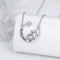 wholesale 925 Sterling Silver Cubic Zirconia 925 Cat Owl Bear Cheetah Leopard Rabbit Pendant Necklace for Women Girls Men Gift-0-5
