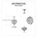wholesale 925 Sterling Silver Angel Wing Heart Photo Locket Pendant Necklace Gift for Women-0-1