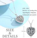 wholesale 925 Sterling Silver Heart-Shaped Butterfly Urn Pendant with Chain and Funnel - Keepsake Jewelry for Ashes Memory Gift-0-1