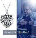 wholesale 925 Sterling Silver Heart-Shaped Butterfly Urn Pendant with Chain and Funnel - Keepsake Jewelry for Ashes Memory Gift-0-4