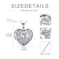 wholesale 925 Sterling Silver Flower Design Personalized Photo Lockets Necklace with CZ Stones and Chain - Birthday Gifts for Her-0-1