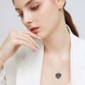 wholesale 925 Sterling Silver Heart-Shaped Cardinal Keepsake Cremation Pendant Necklace with Funnel and Fill Tool for Women's Memorial Jewelry-0-2