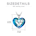 wholesale 925 Sterling Silver Metal Crystal Blue Heart Pendant Nursing  for Nurses-0-1