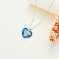 wholesale 925 Sterling Silver Metal Crystal Blue Heart Pendant Nursing  for Nurses-0-4