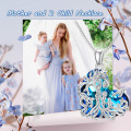 wholesale 925 Sterling Silver Blue Crystal Tree of Life Pendant Necklace for Mother Grandmother Wife-0-5