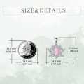 wholesale 925 Sterling Silver Pink Opal Lotus Pendant Necklace for Women Girls-0-1