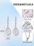 wholesale 925 Sterling Silver Pink Rose Quartz Filigree Drop Earrings for Women - Handmade s-0-1