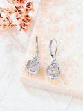 wholesale 925 Sterling Silver Pink Rose Quartz Filigree Drop Earrings for Women - Handmade s-0-3