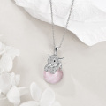 wholesale Sterling Silver Moonstone Axolotl Owl Dog Elephant Turtle Pendant Necklace-0-4